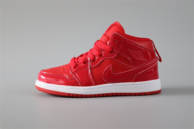 Youth Running Weapon Air Jordan 1 Red Shoes 0183